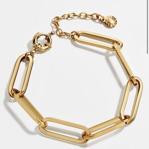 NWOT Baublebar Large Gold Tone Hera Paper Clip Bracelet Retail $42